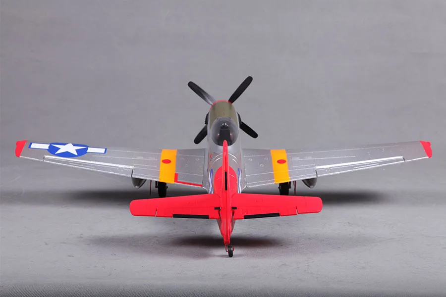 FMS 800 мм/Mini Warbird P51/P-51 D Mustang V2 красный хвост PNP Duralble EPO весы радиоуправляемая модель