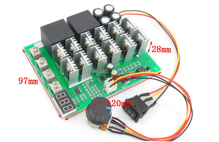 WS16 DC 10 55V 12V 24V 36V 48V 100A контроллер скорости двигателя PWM HHO RC выключатель обратного