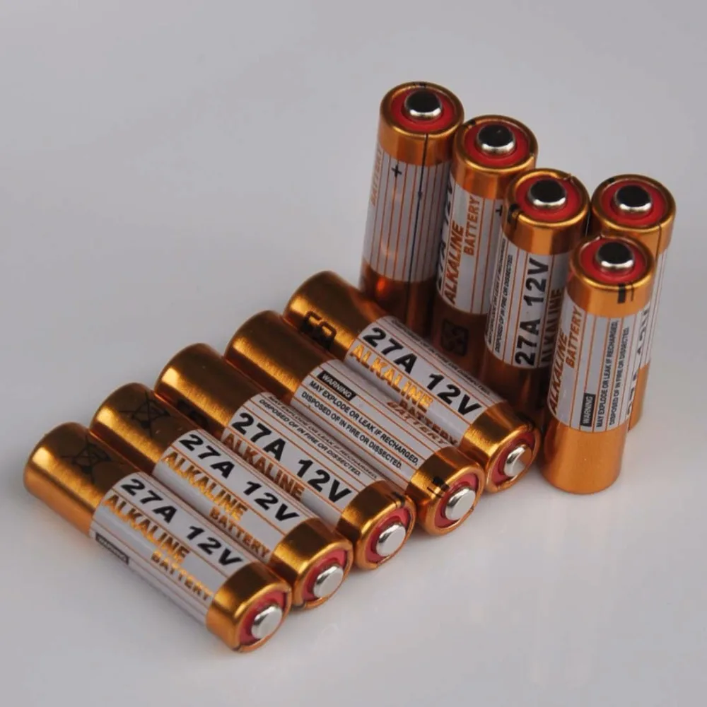10PCS 12V 27A dry primary alkaline battery 27AE 27MN A27 for doorbell car alarm walkman remote control etc | Электроника