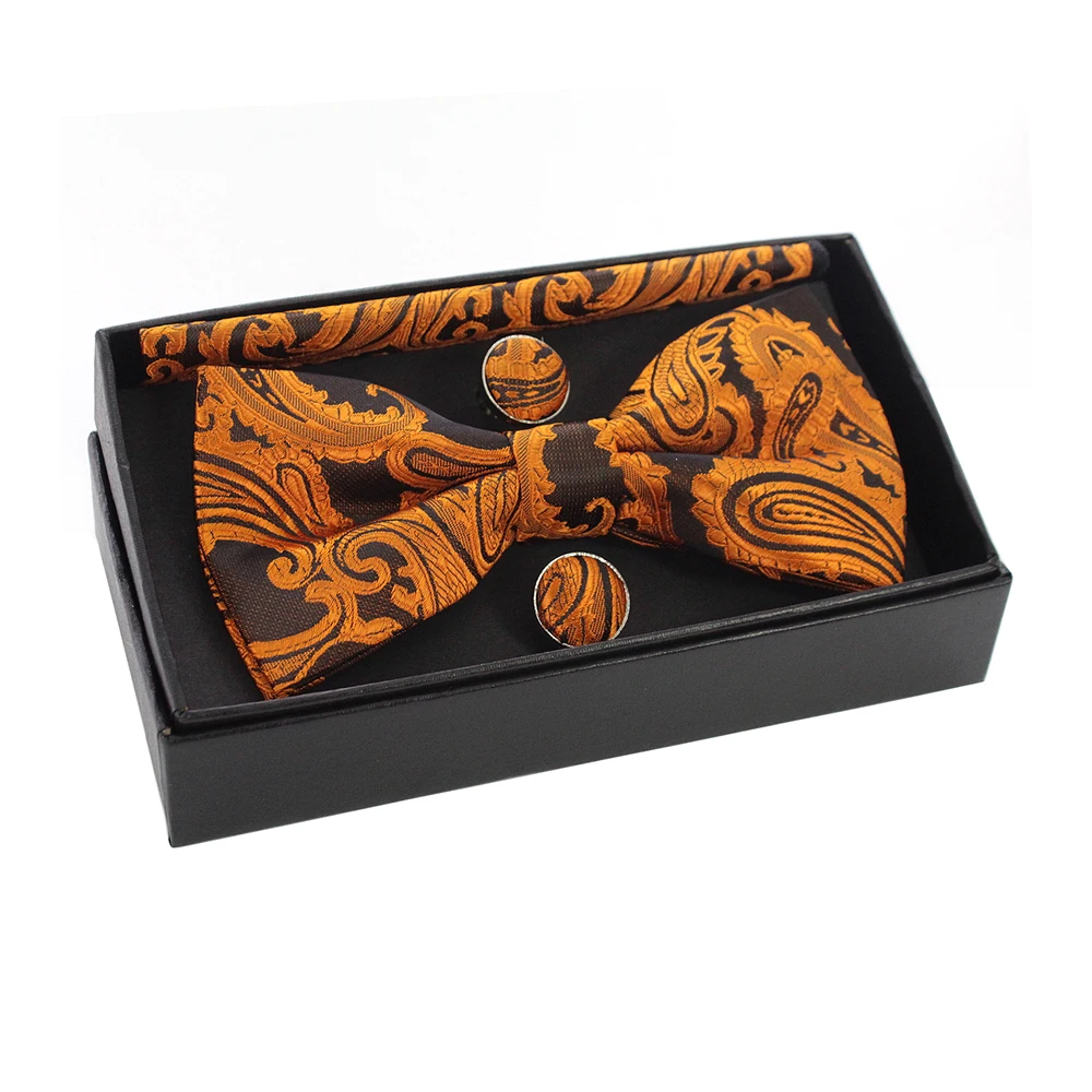 Классический Пейсли мужской галстук бабочка 3 шт Шелковый жаккардовый