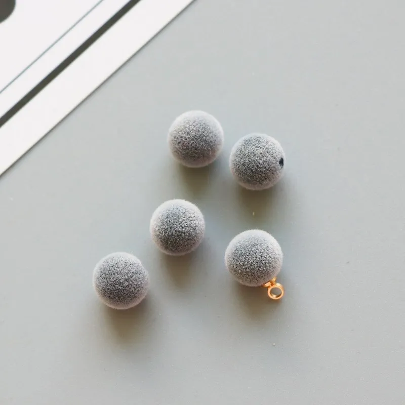 10PCS/Pack Color Handmade Plant Fluff Earrings Pendant Ball DIY Manual Accessories Materia Apparel Sewing Craft Supplies 0.8CM | Дом и сад