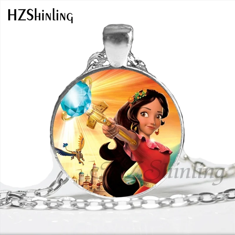 HZ1-ожерелье Elena of Avalor, художественное латам, ожерелье принцессы Елены, стеклянное круглое ожерелье s для девочек и женщин, мини-001 - Окраска металла: 1