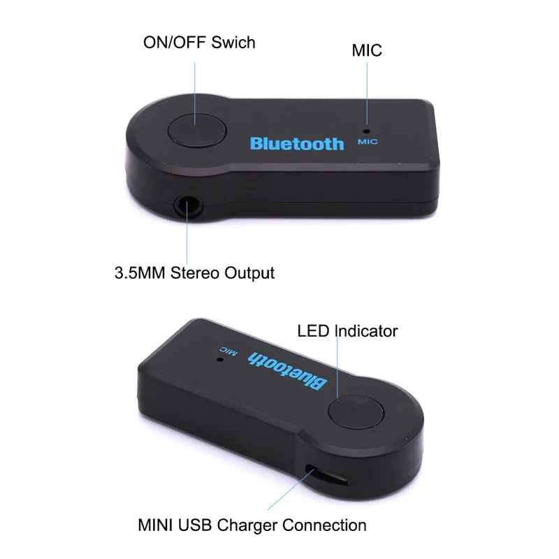 Bluetooth ресивер стерео 3 5 Jack беспроводной музыкальный аудио адаптер Aux мм A2dp для