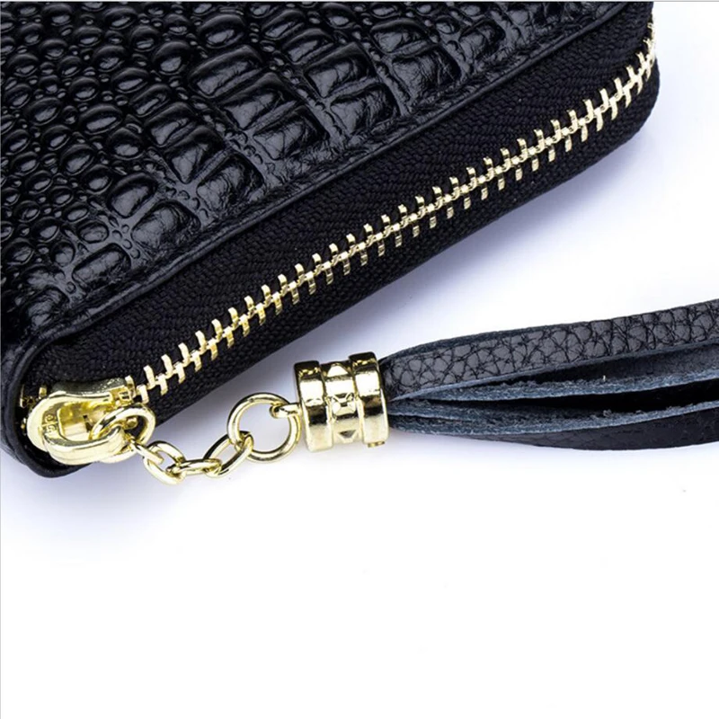 Новые модные женские кошельки из крокодиловой кожи длинный женский кошелек