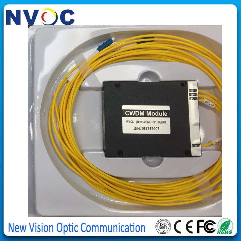2 канальный волоконно оптический модуль CWDM Mux/Demux 1270 нм 1290 SM SX 0 мм 1 м LC/UPC коробки ABS