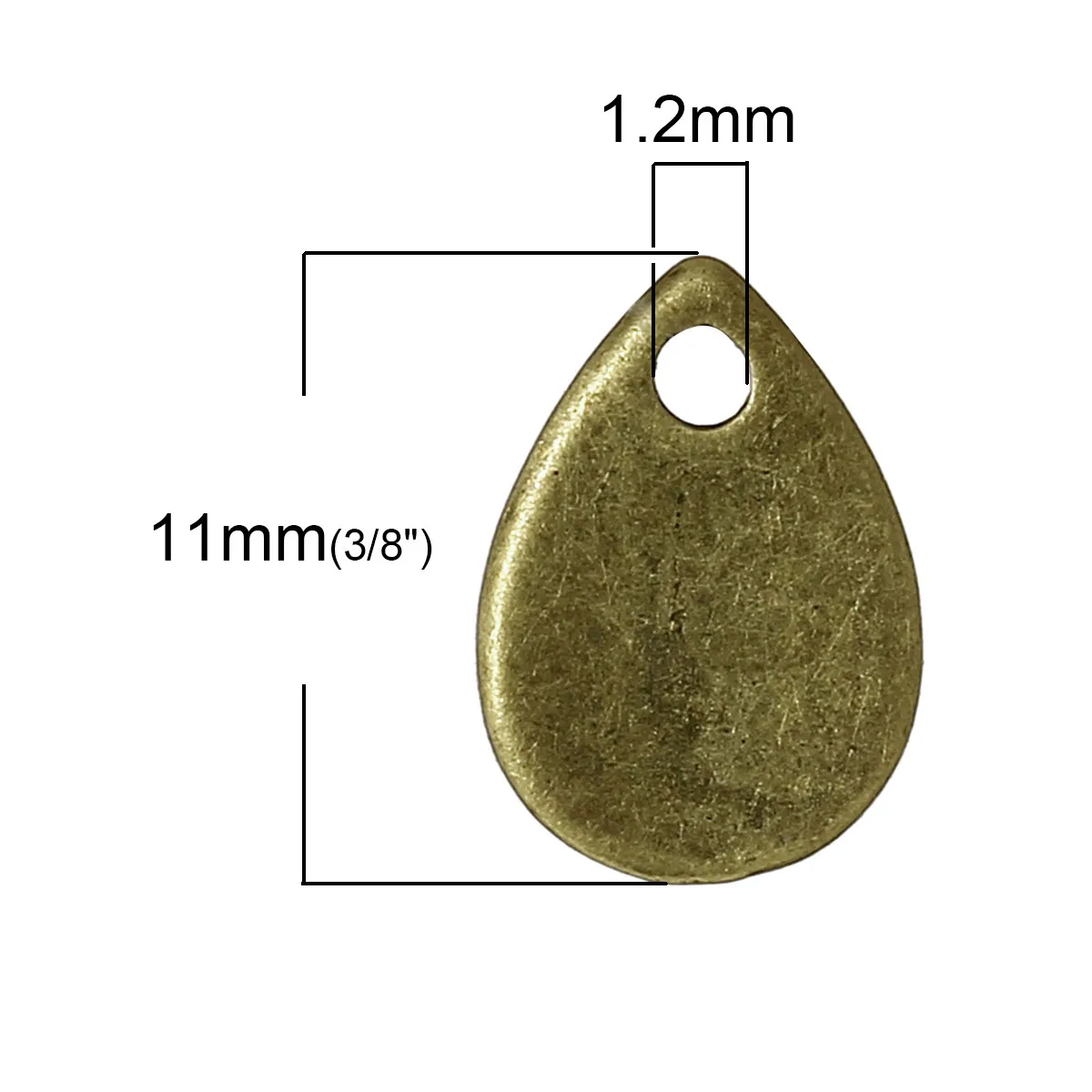 Шарм Подвески Teardrop Античная бронзовая 11 мм (3/8 &quot) x 8 (3/8&quot) 200 шт. Новый | Украшения