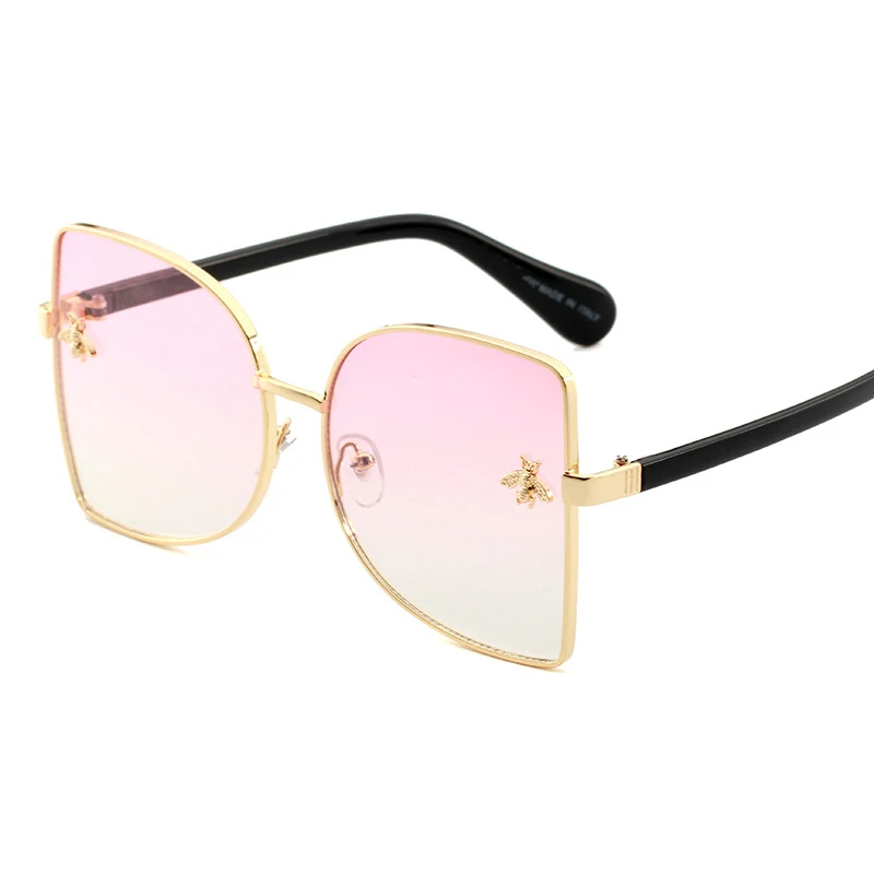 2018 Bee солнцезащитные очки в квадратной оправе стиле ретро женская брендовая
