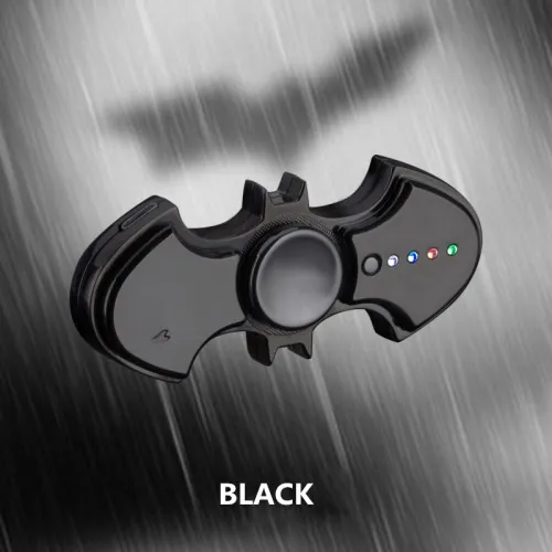 Black Фиджет с Бэтменом Спиннер электронная USB Зажигалка 3 разновидности светодиодный прикуриватель ручной Спиннер игрушка плазменная электрическая зажигалка - Цвет: Black