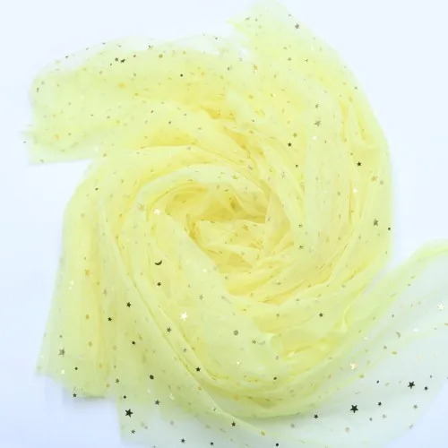 Yellow Мода 150 см* 100 см в горошек звезды бронзированный тюль ролл для DIY рулон ткани свадебные украшения своими руками ремесел праздничный вечерние поставки - Цвет: Yellow