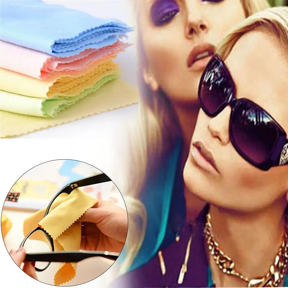Новинка 10 шт. высокое качество цветная ткань для очистки линз микрофибра одежда