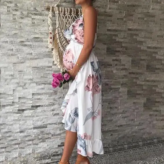 Envsoll Summer Maternity Dresses Maternity Clothes Pregnancy Dress Pregnant Dress Casual Floral Falbala Pregnants Clothing