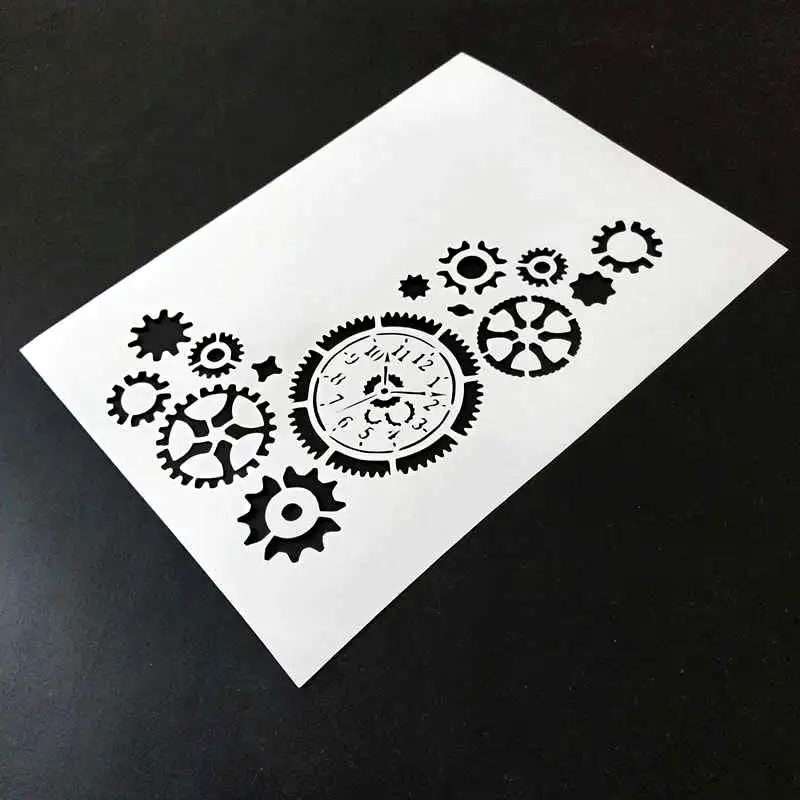 2 вида конструкций трафарет современный промышленный винтажный для скрапбукинга