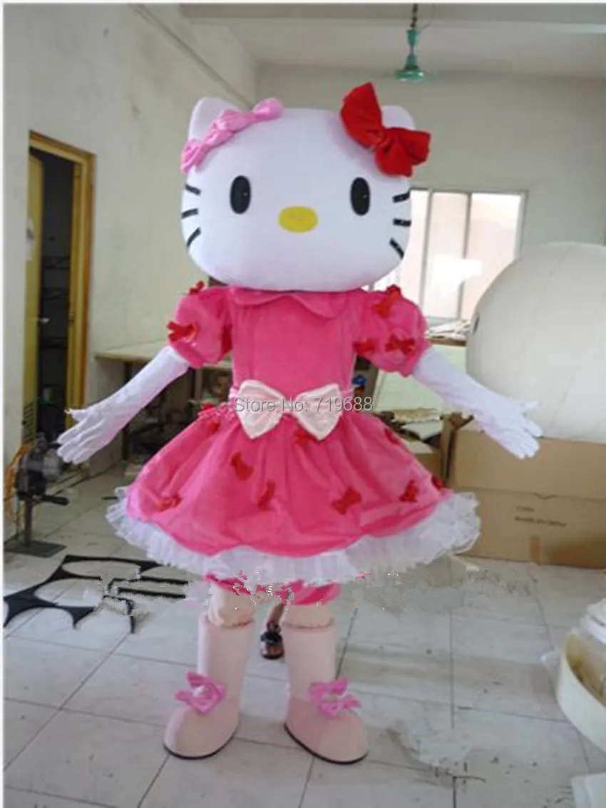 New!!! мисс Hello Kitty Костюм Талисмана Взрослый Размер Mascot Высокого качества для
