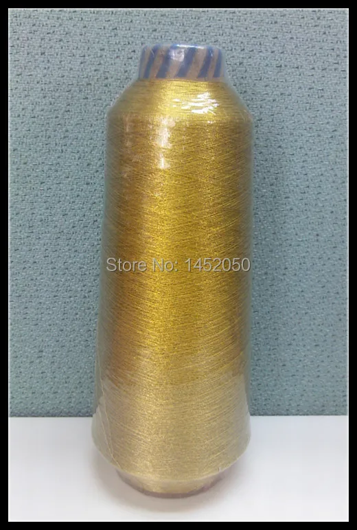 Чистый золотой цвет MS металлическая вышивка нить 3500 м/катушка Бесплатная