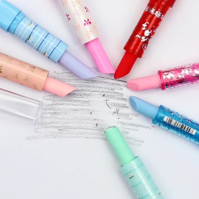 Детский Креативный дизайн губной помады милый кавайный резиновый ластик для