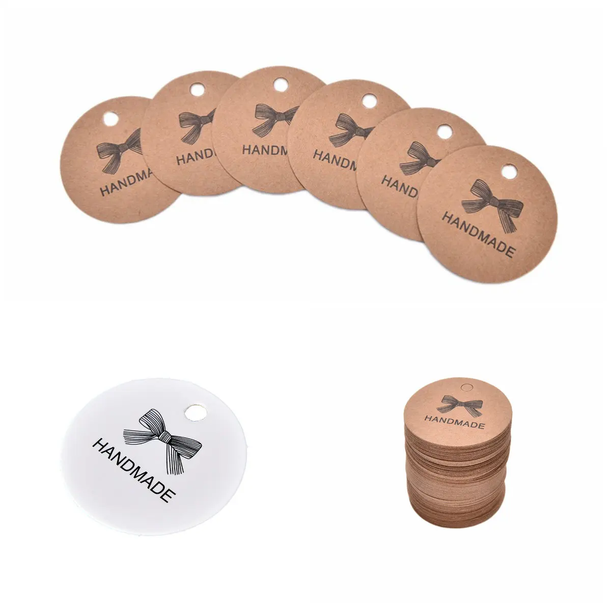 Крафт бумага ручной работы 100 шт. Подарочная этикетка для свадьбы конфет детской
