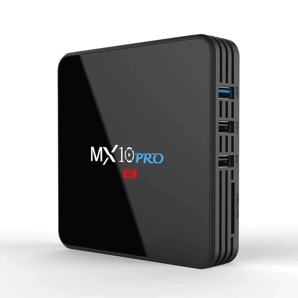 ТВ приставка MX10 PRO Android 8 1 4 ГБ/32 ГБ RK3328 4K USB3.0 Bluetooth DLNA Miracast Airplay Wi Fi HD медиаплеер