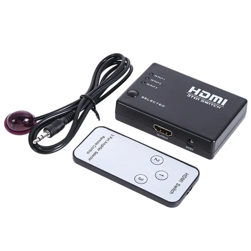 Effelon 3-Порты и разъёмы HDMI коммутатор 3x1 Auto Switcher высокое Скорость переключатель с
