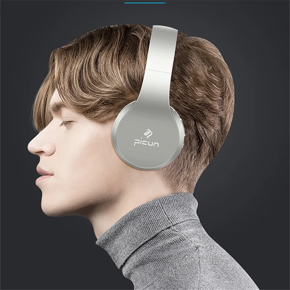 Picun P16 Bluetooth наушники с микрофоном стерео бас Bluetooth гарнитуры Wirelesss наушники Поддержка TF карты для смартфона, ПК