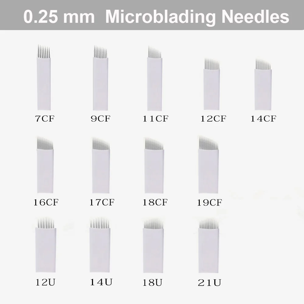 BMX 0 25 мм нано лезвия микроблейдинг ИГЛЫ Перманентный макияж бровей Тату иглы