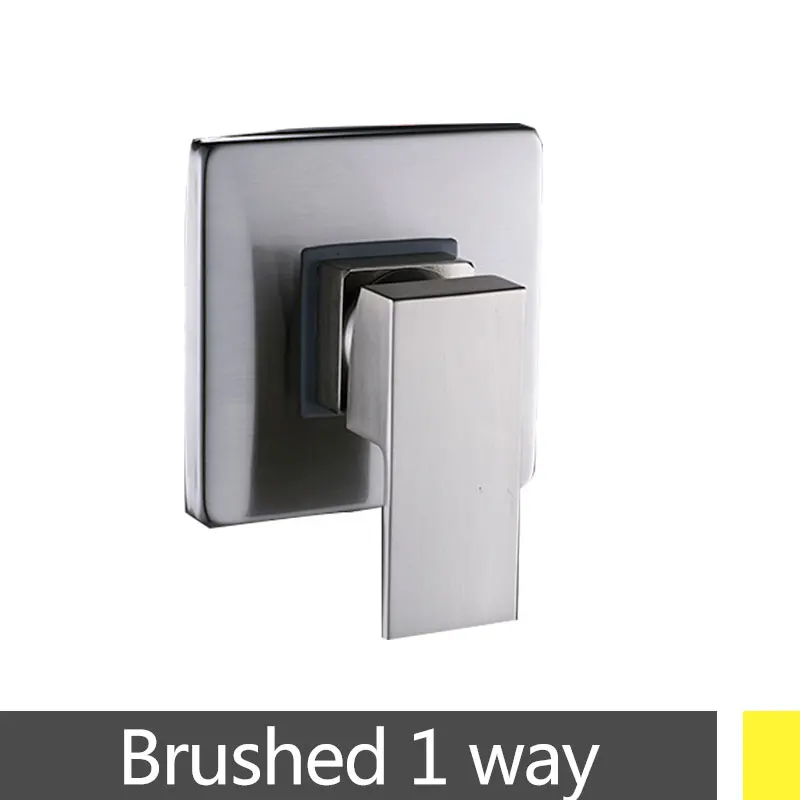 Brushed 1 way Скрытый душ смесительный клапан смеситель для душа горячей и холодной воды, нажмите 1/2/3 Way смеситель для душа с картриджем клапана смесителя - Цвет: Brushed 1 way