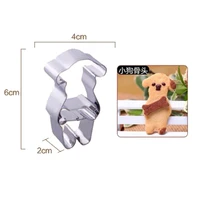 cartoon dog cutter cake decoration tools 2 pcs stainless steel water drop shape fondant animal print molds stencils cookie tools