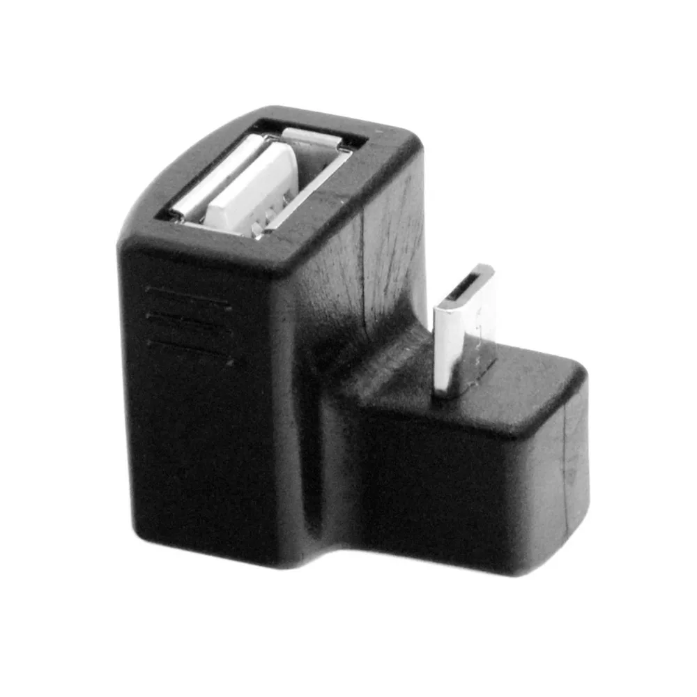 

Wholesale 180 Degree Down Angled & UP Right Angled Micro USB OTG to USB 2.0 Female Extension Adapter