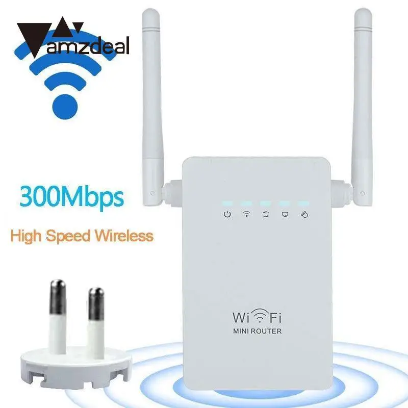 Amzdeal 300 Мбит/с беспроводной расширитель WiFi усилитель сигнала сетевой