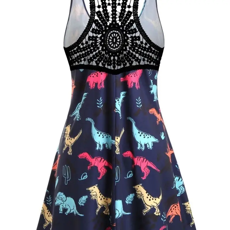 2019 летнее женское платье большого размера модное с цифровым принтом