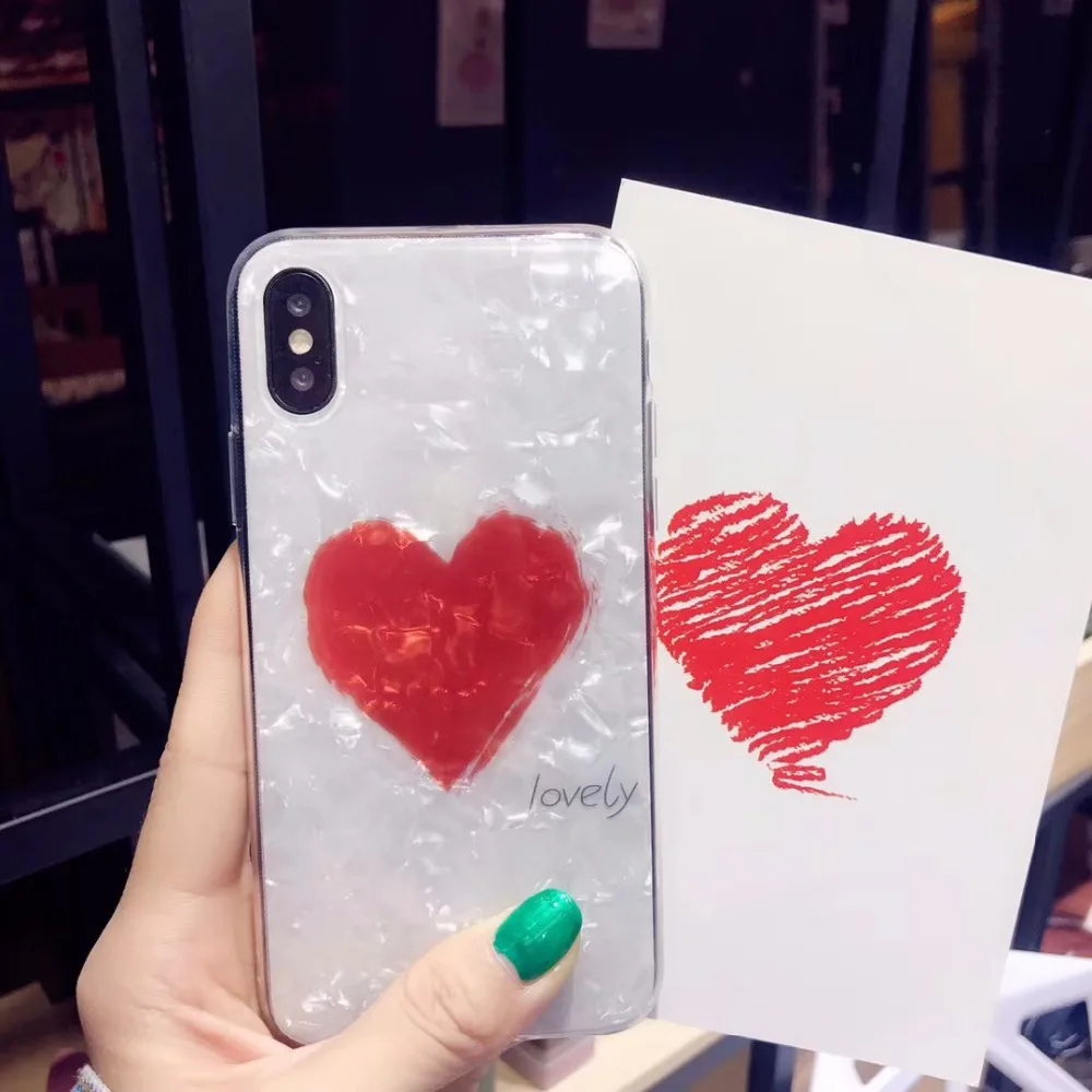 Модный чехол-ракушка для телефона iphone 6 S чехол Apple X 7 8 Plus задняя крышка роскошные
