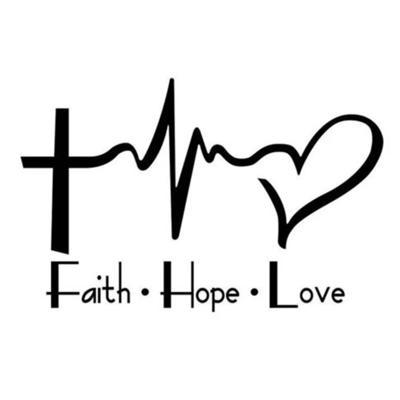 

Faith Hope Love Vinyl Decal Sticker For Car or Truck Windows Laptops etc JDM Drift Car accessories