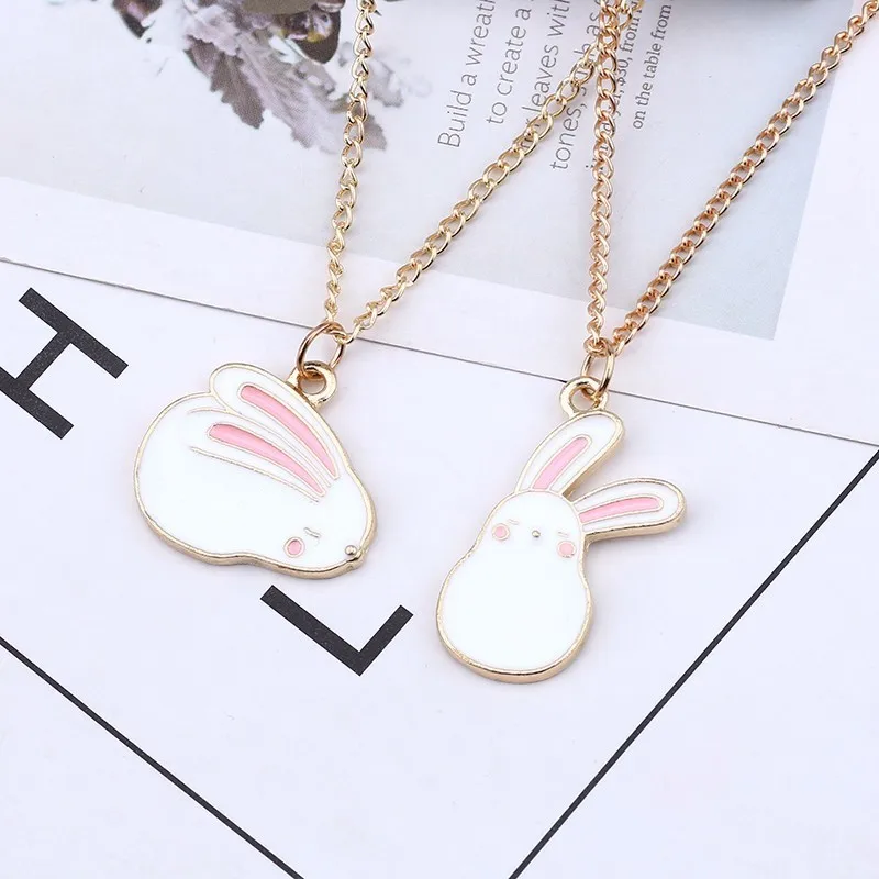 DIY модная Милая красочная подвеска в виде животного ожерелья и подвески кролика