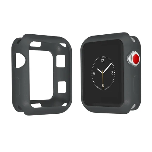 Чехол-бампер для Apple watch, чехол для Apple watch 5, 4, чехол 44 мм, 40 мм, iwatch, чехол 42 мм, 38 мм, серия 3, 2, 1, силиконовый чехол, аксессуары 44 - Цвет: NEW Gray
