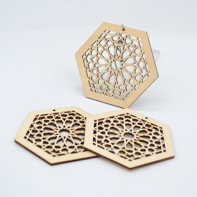 Новый дизайн 2019 деревянные поделки лазерная резка Eid Mubarak деревянный знак для