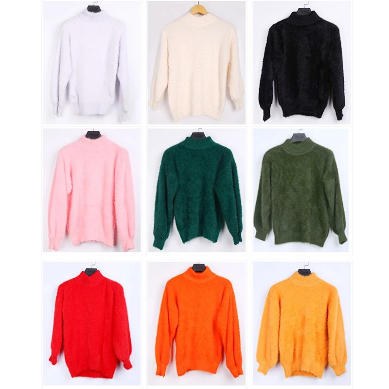 2017 новая зимняя повседневная Фонарь рукавом свободные толстый свитер женский