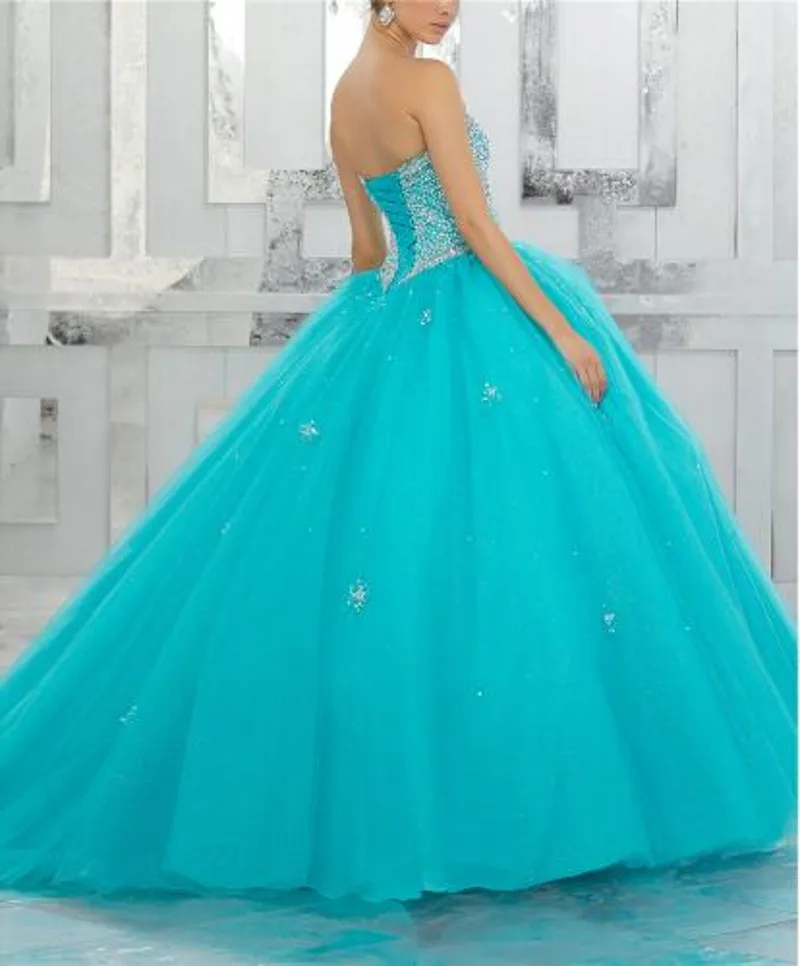 Женское бальное платье без рукавов Quinceanera длинное с бусинами и кристаллами для