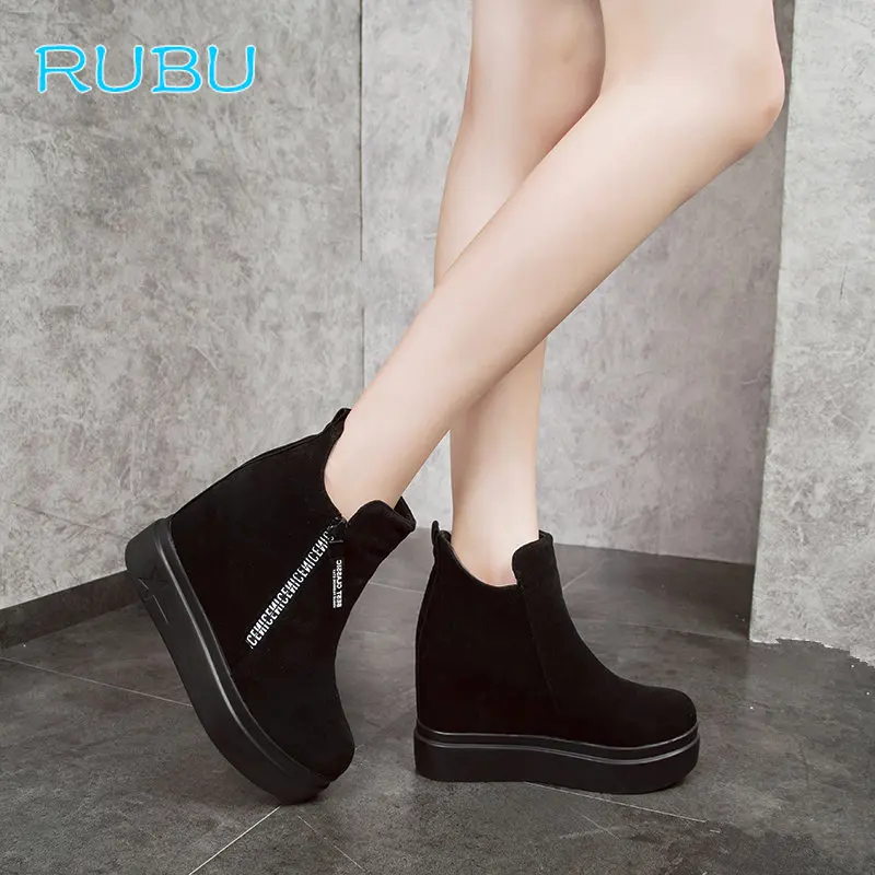 2018 г. хит продаж модные женские ботинки на скрытой танкетке повседневная женская