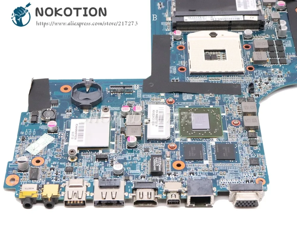 Материнская плата NOKOTION для ноутбука HP Envy 17 1100 620774 001 DASP8AMB6D0 материнская HM55 HD5850 1