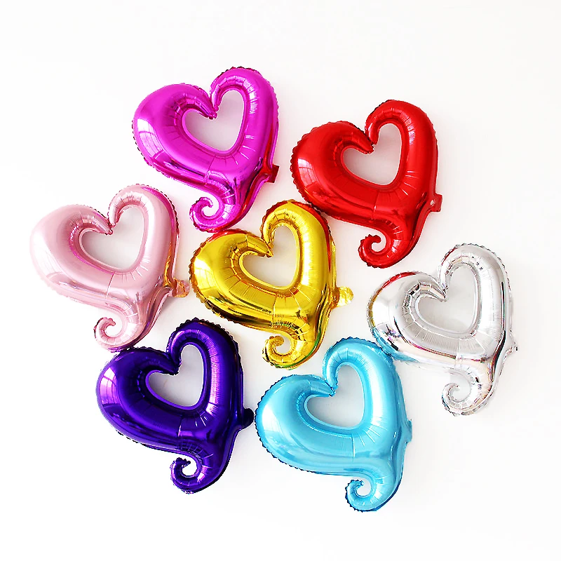 Лидер продаж 1 шт. 18 дюймов с милым сердечком Форма цветной фольги гелиевые шарики