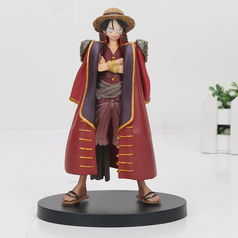 Luffy red cape bag Аниме одна деталь DXF фигурка grandline Леди Мужчины Луффи Санджи Tashigi коала Трафальгар Ло Бонни Corazo Doflamingo игрушка 16-20 см - Цвет: Luffy red cape bag