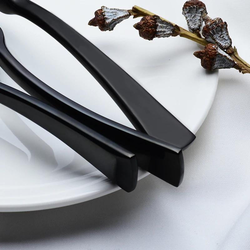 Черный стейк Ножи Западной Стиль Ужин набор посуды Sharp посуда и столовые приборы 6