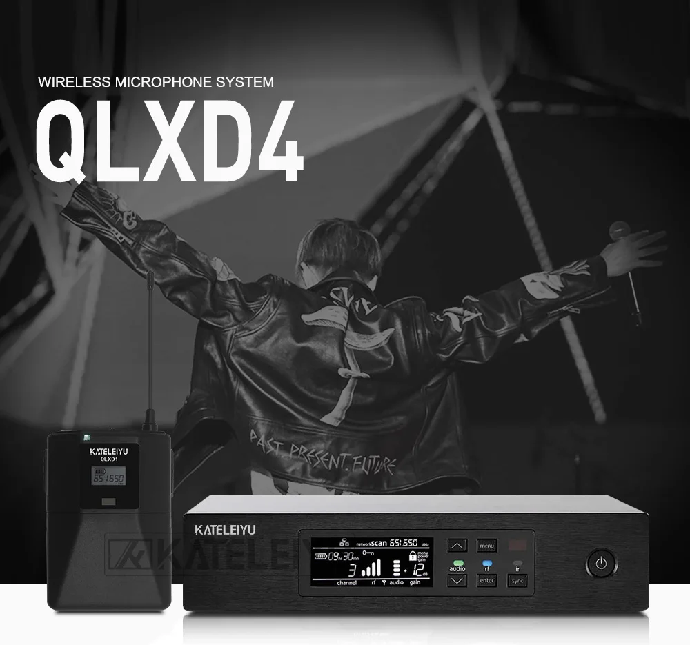 Профессиональный Сценический микрофон QLXD4 петличный микрофон Система профессиональный беспроводной УВЧ караоке микрофон DJ