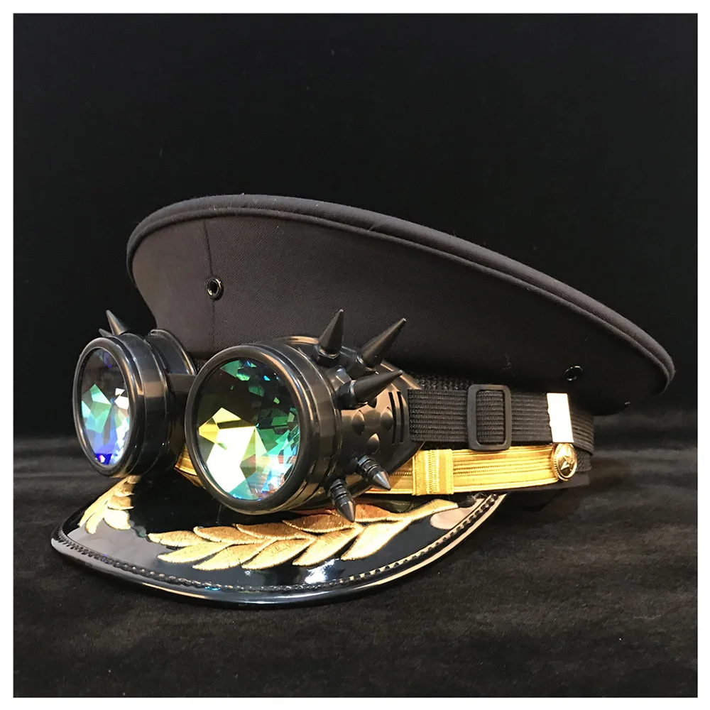 2019 стимпанк Для женщин мужчин военная шляпа Германии Офицер козырек Кепки полная