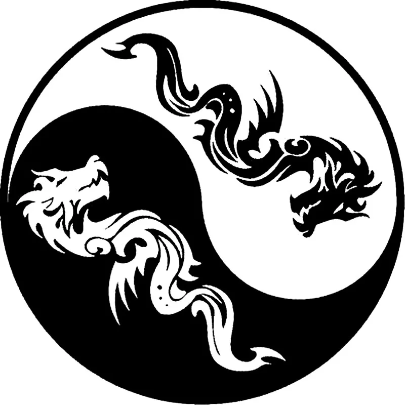 16 см * Dragon Инь узор наклейки для автомобиля аксессуары стайлинга машин
