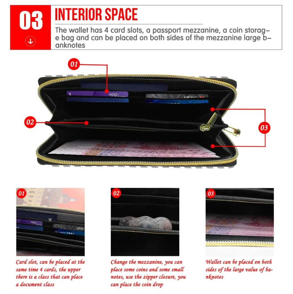 FORUDESIGNS женские кошельки и с принтом чихуахуа кожаный длинный клатч кошелек