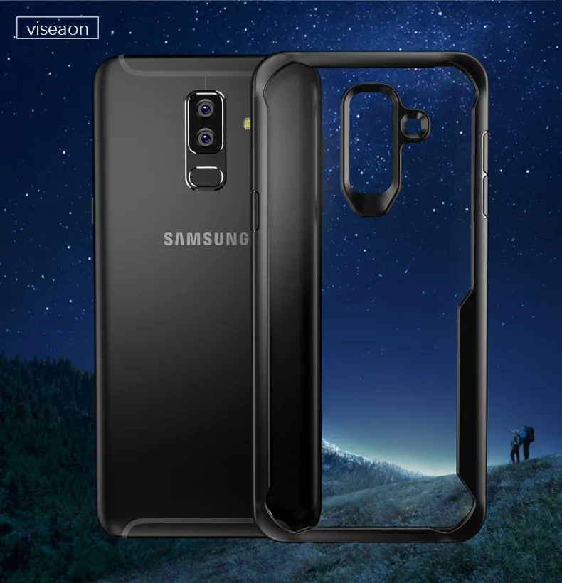 Чехол для Samsung Galaxy A6 A6Plus 2018 мягкий силиконовый + прозрачный защитный чехол на