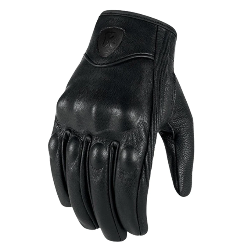 Retro Pursuit Perforated Motorcycle Gloves Motorbike Riding Protective Gears Real Leather Motocross | Автомобили и мотоциклы