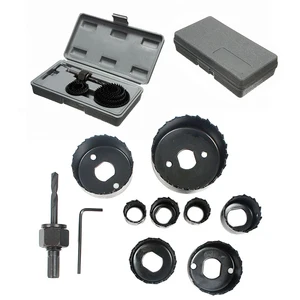 10 шт.компл.! Набор для резака отверстий сделай сам, набор для резки, круглый чехол, сверла, инструмент для сплавов и листового металла, 19-64 мм