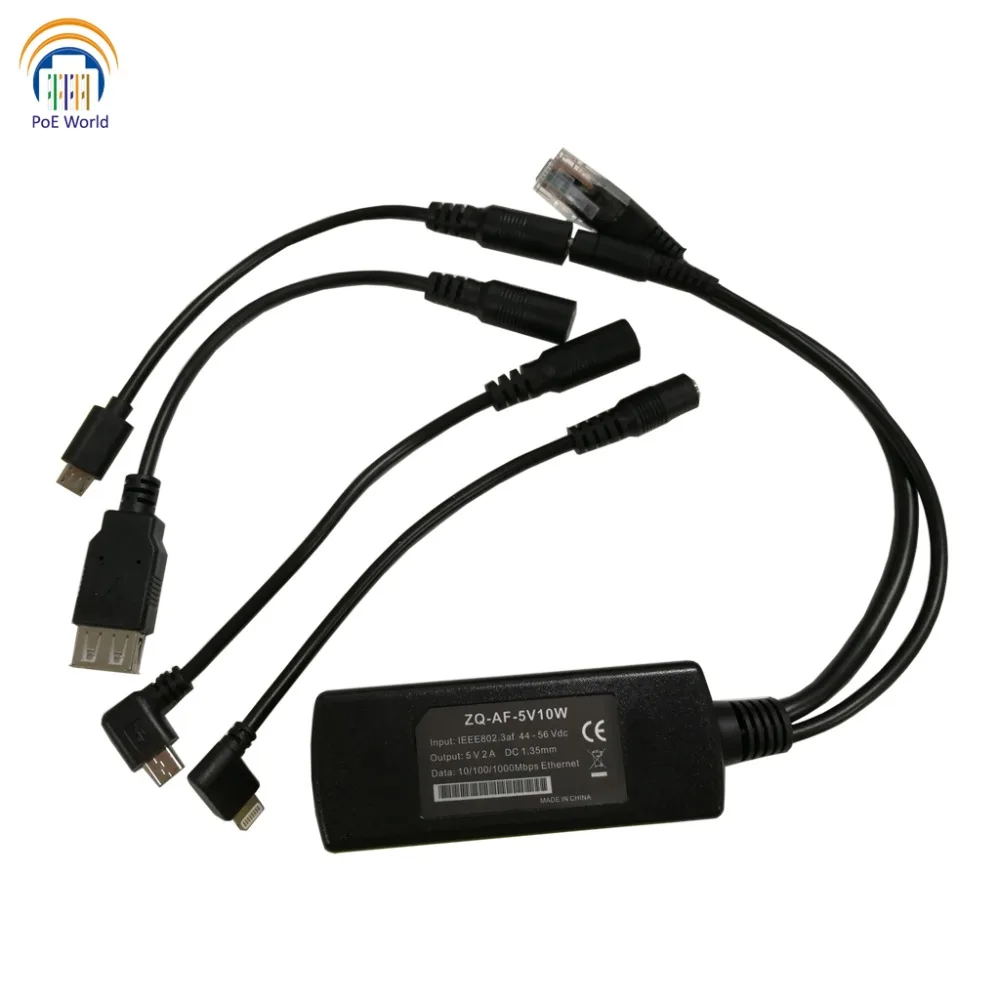 802.3af Poe сплиттер для iPad планшета удаленное USB питание через Ethernet использование с PoE