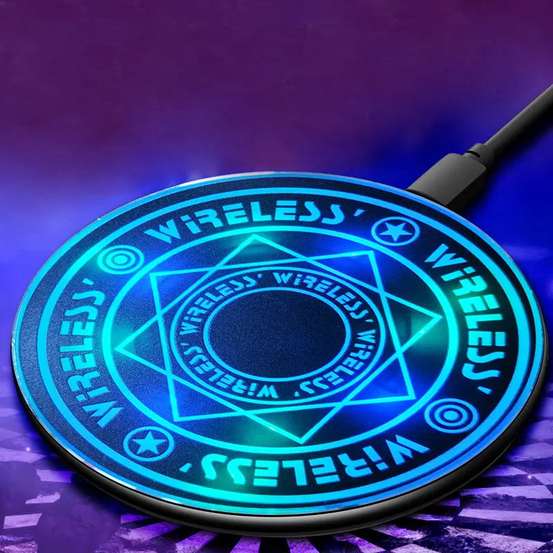 Беспроводное зарядное устройство Microdata быстрое для телефона GY-68P 10 Вт QI мини samsung